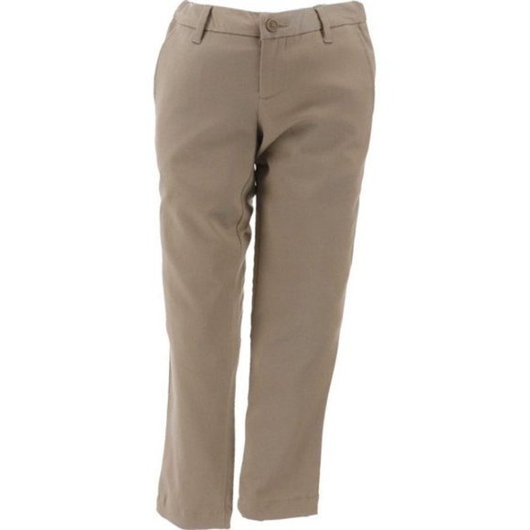 NWT LANDS' END UNIFORM PLAIN FRONT PENCIL STAIN RESISTANT CHINO PANTS NAVY 12 - Picture 2 of 7